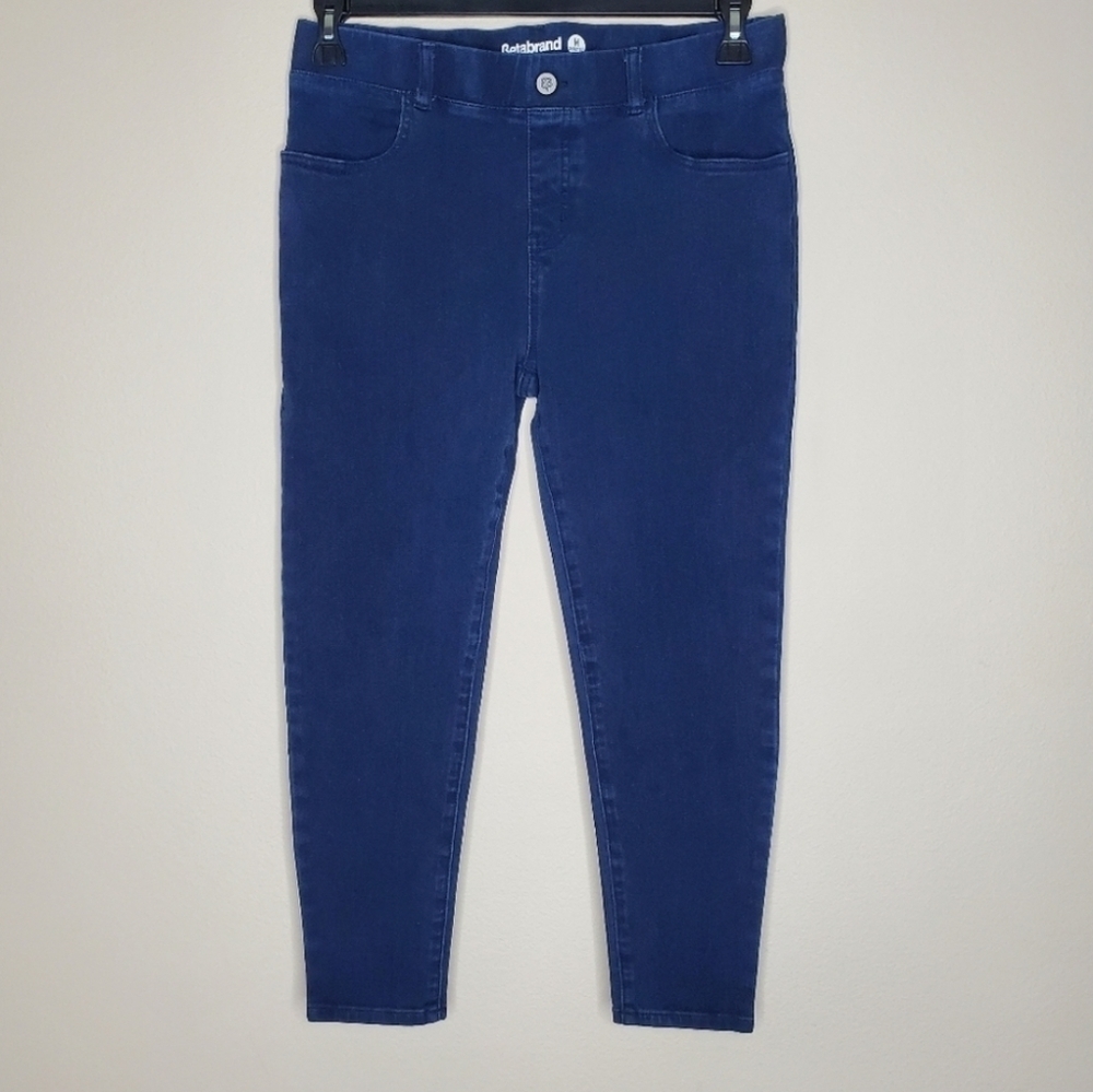 Betabrand Blue Four Pocket High Rise Denim Yoga Skinny Pants - Picture 5 of 11